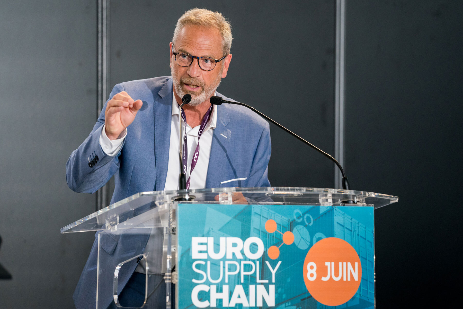 Inauguration du Salon Euro Supply Chain 2023 par Fabian Jordan, Président de m2A