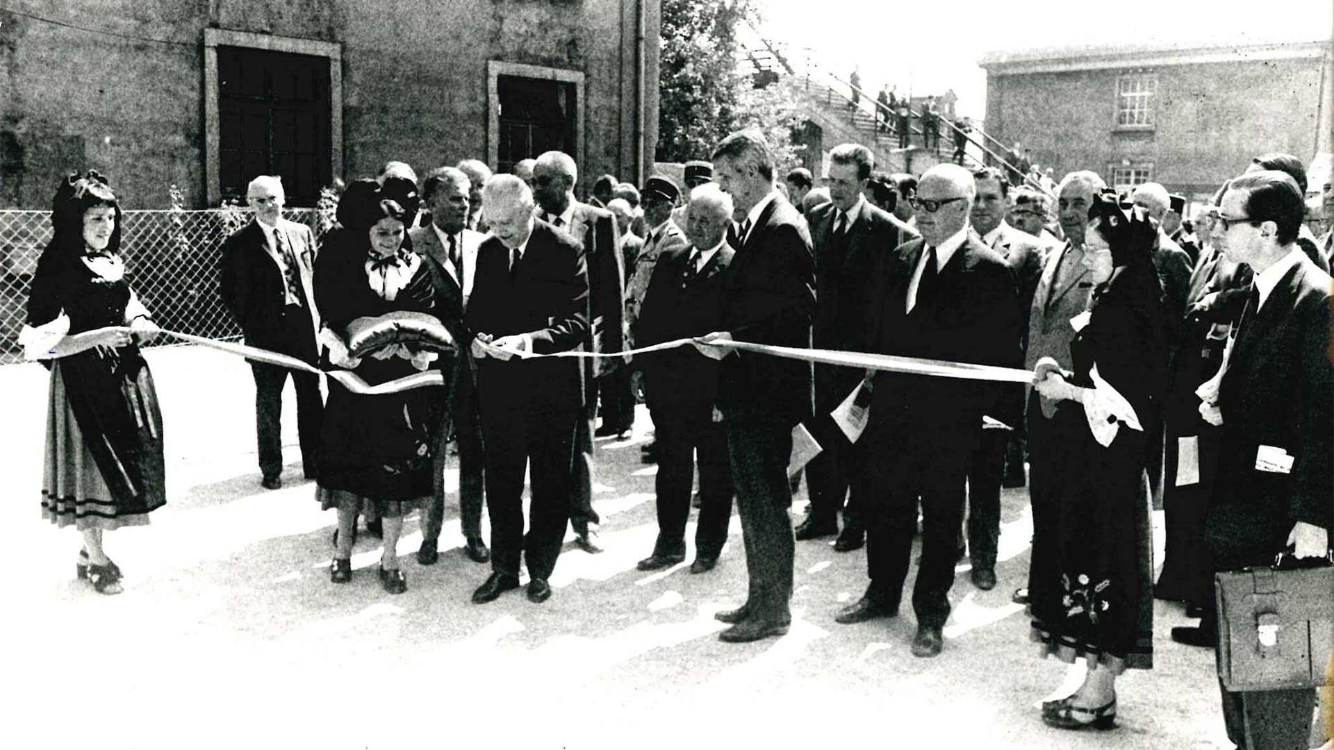 Inauguration du Musée Français du Chemin de Fer, le 03 juillet 1971 à Mulhouse