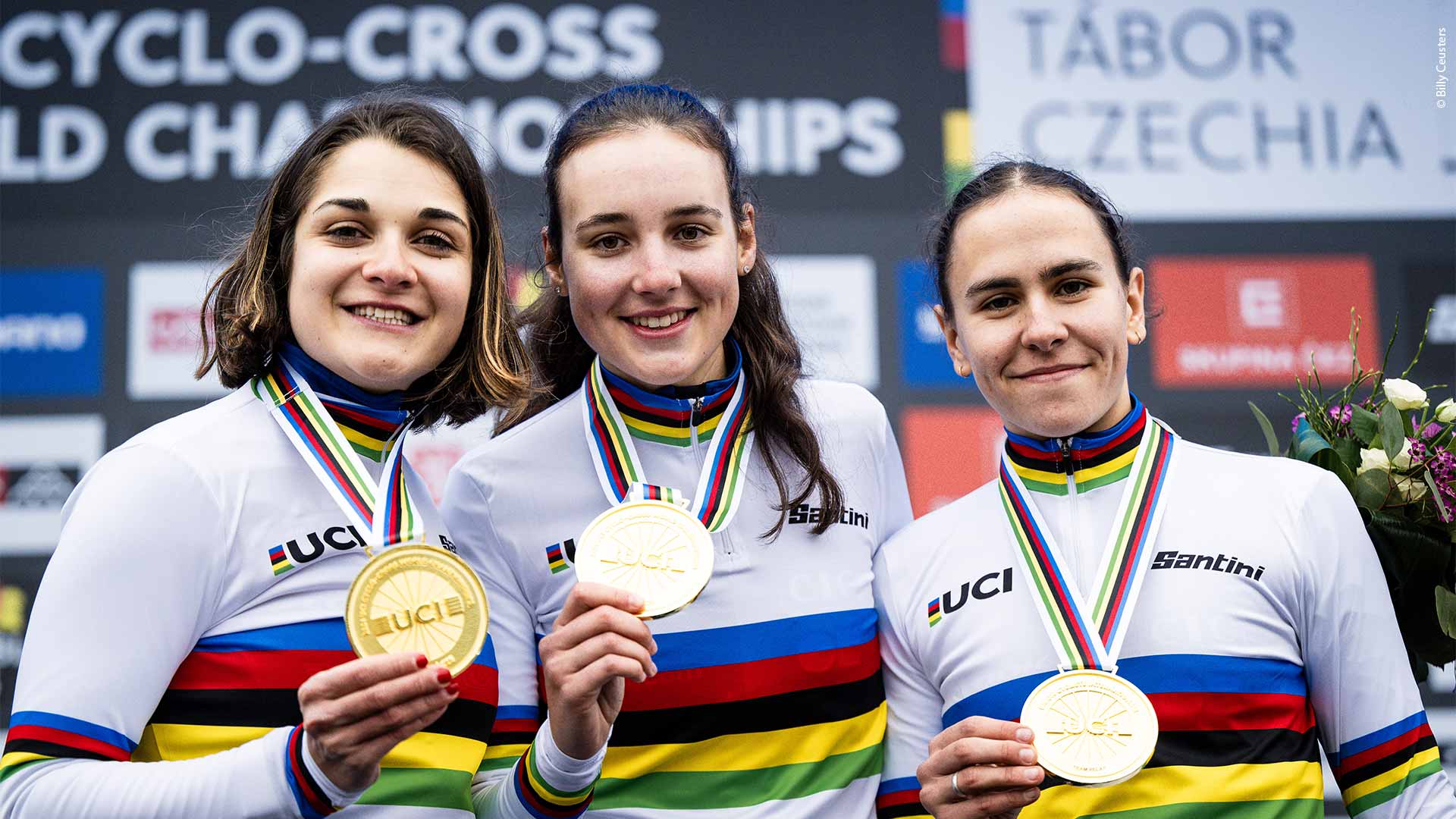Hélène Clauzel, Lauriane Durraffourg et Célia Géry - Championnats du Monde de cyclo-cross 2024
